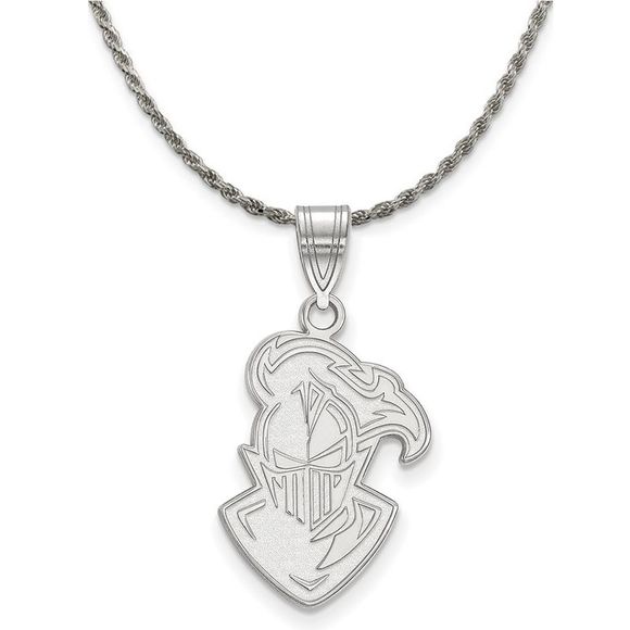 Sterling Silver Furman U Large Pendant Necklace - 22 Inch